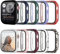JZK 10 Stück Apple Watch Series 8/iwatch 7 45mm Schutzhülle, 2 in 1 Hard Hülle und Glas Displayschutz , Vollschutz HD Case für iWatch Series 8/7 45mm