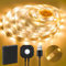 Striscia LED con Sensore di Movimento,3 Metri Striscia LED Batteria，Striscia LED Adesive Bianca Calda 3500K 2835 LED Lights per Armadio, Guardaroba, Cucina