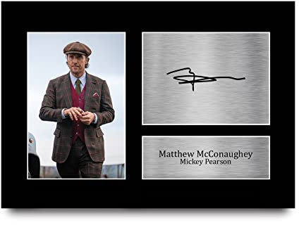 HWC Trading A4 Matthew McConaughey The Gentlemen Geschenke Geducktes Signiertes Autogramm Foto für Fans von Film Memorabilien