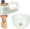 goki 51502 - Handmixer mit Rührschüssel - Zubehör für Kinderküche und Kaufladen, aus Holz