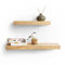 Rikmani Wandregal Holz Esche massiv Schweberegal - Handgefertigtes Regal Bücherregal Holzregal Wandboard HOLY (hell) 100 cm x 15 cm x 4 cm