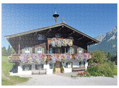 MyPuzzle Bergdoktor-Praxis in Ellmau in Tirol, Wilder Kaiser, Österreich - Premium 500 Teile Puzzle - MyPuzzle Sonderkollektion von Starnberger Spiele