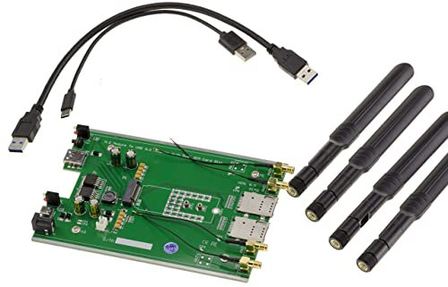 KALEA-INFORMATIQUE Module M2 Bkey + Dual SIM vers USB 3.0 pour Carte M.2 3G 4G 5G 3042 3052 5364 avec 4 antennes