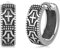 Schwarze Kreuz Ohrringe 925 Sterling Silber Creolen Punk Hip Hop Gothic Ohrringe Amulett Schutz Schmuck Geschenke für Männer Herren Damen