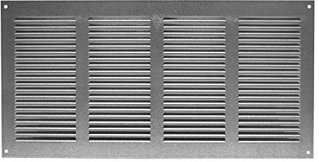 400x200mm Griglia di Ventilazione in Acciaio Zincato con Zanzariera - Griglie di Aerazione in Metallo