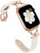 Miimall for Apple Watch 49mm/45mm/44mm/42mm Leather Strap, Slim Adjustable Band with Metal D-Shaped Strap Connector, Replacement Bracelet for iWatch Ultra 2/Ultra, Series 9 8 7 6 5 4 3 2 1 SE, White
