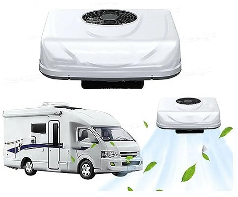 PASPRT 12V/24V RV Air Conditioners, Roof Top Air Conditioning Truck Caravan, Frequency Conversion Electronic Control System, for Campers, Trucks (12v)