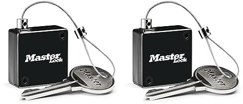 Master Lock 5490EURD Ausziehbares Schlüsselkabel für der Schlüsseltresor, Bis zum 91 cm, Schwarz, 0 cm x 0 cm x 0 cm (Packung mit 2)