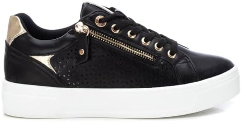 XTI - Sportschuhe Sneaker Damen Schwarz - Bequeme und vielseitige Schuhe - Casual Mode - Modell 14222904 (Größe 36)