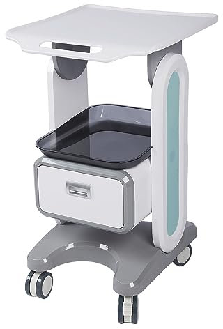 Rollwagen für medizinische Geräte mit großer Arbeitsfläche, 50 kg Tragkraft, Medizinischer Servierwagen für Labor, Zahnarztpraxis und Schönheitssalon