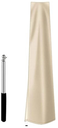 Colcolo Housse de Parasol de Patio, Housse de Parasol de marché Anti-poussière, résistante à l'eau, Beige 183cm