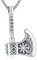 Wikinger Halskette 925 Sterling Silber Wikinger Axt Anhänger Keltischer Knoten Axt Halskette Amulett Schmuck Geschenke für Damen und Herren