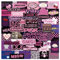 POPNWOW Schwarz Rosa Aufkleber 55 Stück Wasserdicht Vinyl Cute Black Pink Stickers für Reisekoffer Gepäck Laptop Wasserflasche iPad Smartphone Fahrrad Skateboard Helmet Gitarre