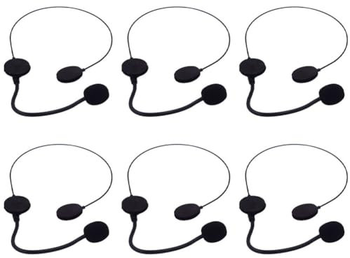 TOYANDONA 6pcs Fake Headphones Decorative Props Toy Microphone Prop for Carnival Cosplay Party Costume for Boys and Girls and Adults