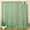 Rideau de toile de fond en polyester - Vert sauge - 3 x 3 m - Fond de fête - Vert sauge - Pour anniversaire, baby shower, baptême, douche nuptiale