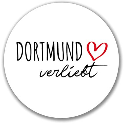 Huuraa Aufkleber Dortmund verliebt Geschenk 10cm Sticker Dortmund Geschenkidee