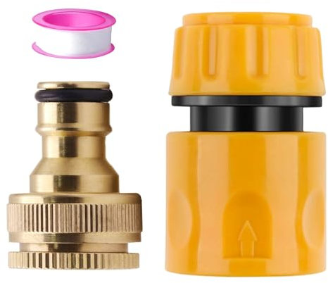 giardino raccordi per tubi irrigazione Set di raccordi per tubo da giardino, connettore rapido per estremità del tubo, connettore per rubinetto da 1/2 e 3/4, attacco rapido acqua