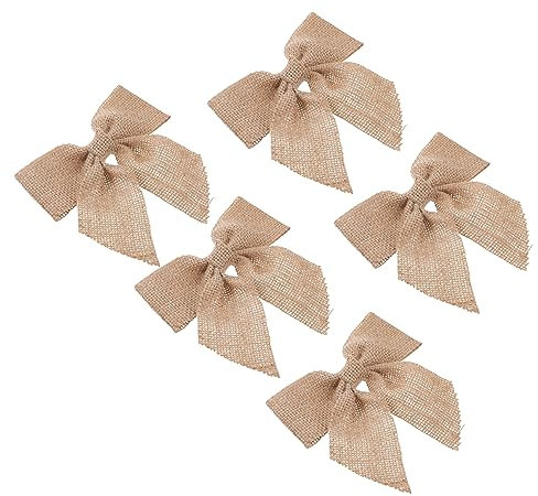 Alipis 5St handgefertigter Tannenbaum Christbaum rote Weihnachtsbaumschleifen Jute Schleife Weihnachtsschmuck Ornament Weihnachtsdekorationen Handwerk Hochzeitsbogen basteln