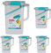 Décor Fresh Seal Clips Large Water Jug with Removable Fruit Infuser | BPA-Free & Leakproof | Fridge Door Jug | 2.4L Capacity (Pack of 5)