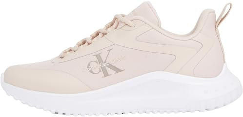 Calvin Klein Donna Sneakers da Runner Eva Runner Low Lace Mix Senza Lacci, Rosa (Whisper Pink/Bright White), 39