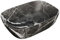 LEMONBATH - Lavabo de Cerámica Ovalado Negro - Medidas 46 x 32,5 x 13,5 cm - Lavabo sobre Encimera - Lavabo para Mueble de Baño sin Válvula - Ideal sobre Encimera de Mueble Baño - Lavamanos