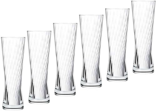 Emilja Weizenbiergläser 0,5L mit Innenoptik - 6 Stück