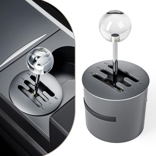 Cup Holder Shifter for Tesla Model 3 Accessories and Model Y Accessories, Creative Stick Shift Fidget Toy, Fun Manual Gear Shifter Toy, Rediscover The Mechanical Feel, Crystal