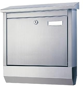 MeLiTec Edelstahl Briefkasten Modell A mit Zeitungsfach