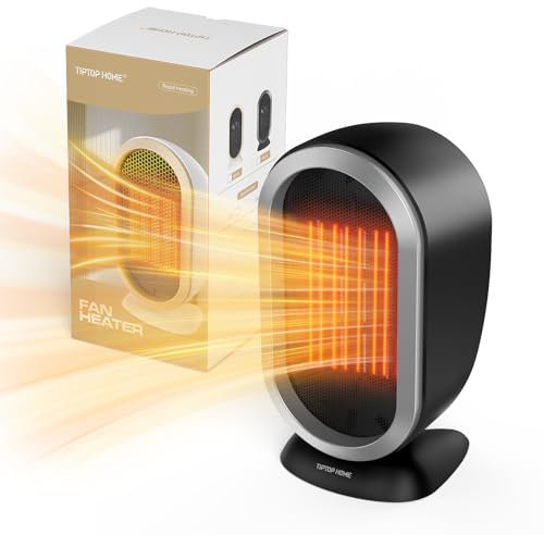 Mini Radiateur Soufflant à Économie d'Énergie Chauffage Soufflant Électrique Radiateur Soufflant Chauffage d'appoint 1500W Avec 2 Modes pour Salon, Chambre, Salle de Bain [Sécurité et Silencieux]