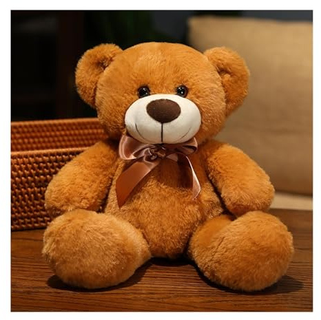 KUKUShining Kuschelbär Plüschtier, Weiches Stofftier Geschenk für Kinder Erwachsene Schlafzimmerdekoration Sicherheitsmaterialien Spielgefährte(Lightbrown)