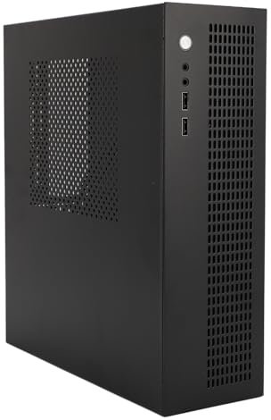LUCKDANO MATX,ITX,USB2.0 Small PC Case Steel Plate,Supports MATX,ITX Motherboards,SSDx2,HDDx1,180mm Graphics Card Length,80mm CPU Cooling Height,80x15mmx2 Fans,Easy Access Front