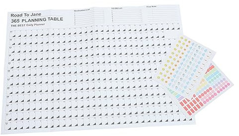 NUOBESTY Jahresplaner 2024 Wandkalender Übergroßer Akademischer Kalender Memopapier Tagesplanblatt Großes Terminplanblatt