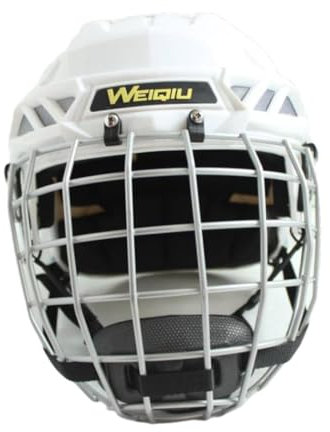 Aymzbd Eishockey Helm, Eishockey Torwarthelm mit Kinnriemen, Eishockey Helm, Hockey Zubehör für Spiele, Dryland Hockey Übungen, L