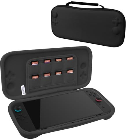 Hermitshell Hard Travel Case für Nintendo Switch 2 Controller (Nur Fall) (Größe: Klein/Groß) (schwarz, Klein)