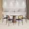 WOBOPCG Lot de 4 Chaises de Salle à Manger,Chaise de Salle à Manger en Rotin avec Dossier en Rotin et Pieds en MéTal Moderne Chaise Cuisine pour Salon, Chambre (Noir-2, Lot de 4)