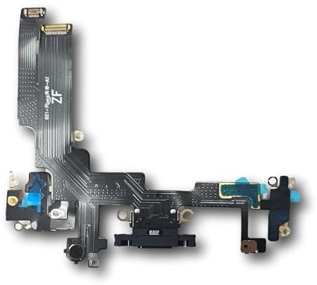 TY BETTERY® Charging Port Flex cable compatible with iPhone 14 - Dock Connector + flex cabler - black