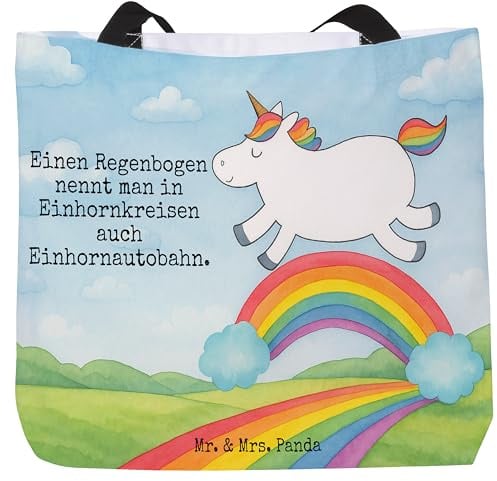 Mr. & Mrs. Panda Shopper Einhorn Regenbogen Design