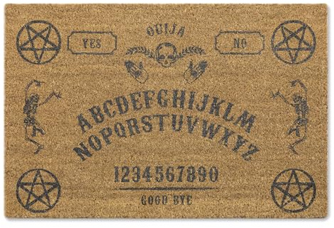 A1 Graphics Ltd Ouija Board Brush Door Mat Front Door Mat First Home Couple's Gift Gothic Doormat Spooky Gift Halloween