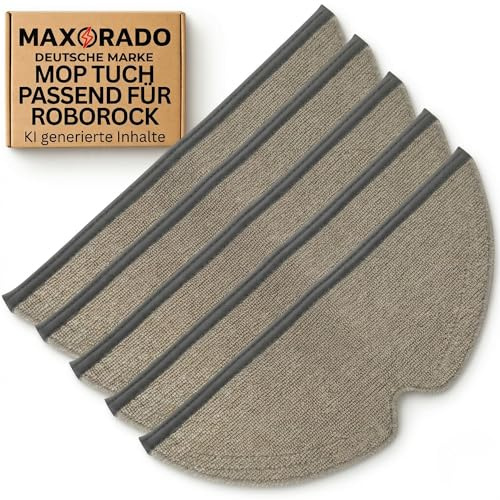 Maxorado Zubehör Set passend für Roborock S4 S5 MAX S6 Pure E2 E3 E4 E5 Q5 Xiaomi C1 Staubsaugerroboter (MobTuch)