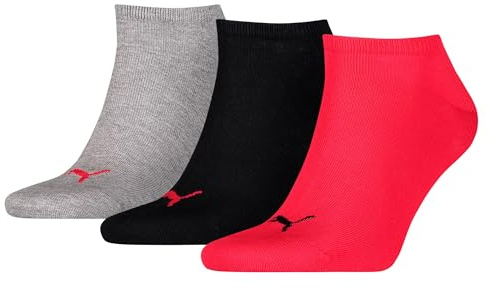 PUMA 3 Paar Sneaker Invisible Socken Gr. 35-49 Unisex für Damen Herren Füßlinge