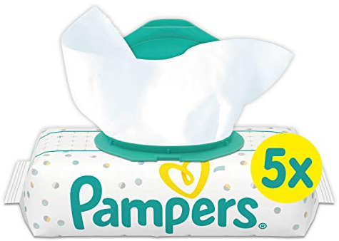 Pampers Sensitive Protect Lot de 5 paquets de 260 lingettes humides