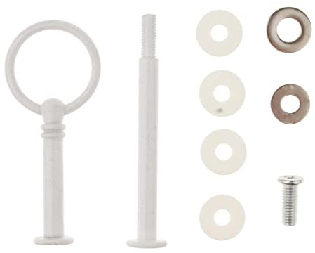 perfeclan Etageren Stangen Set, Metallstange Mittellochausstech Etageren Stangen 2 Etage Etagenplatte Hochzeitstorte Tortenständer, Etagere Bausatz für Geburtstag Party, Obst, Cupcakes, Weiß
