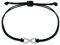 Nuoli® Armband Unendlichkeitszeichen Silber (2 Stück bis 20cm verstellbar) Infinity Armband aus Stoff für Damen & Mädchen