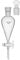 Labasics 125ml Embudo Separador Cónico de Vidrio de Borosilicato con Tapón de PTFE, Separatory Funnel Embudo de Laboratorio - 125ml