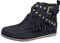 Minetom Stivaletti Donna Nappa Stivali Tacco Piatto Corti Stivali Autunno Inverno retrò Stivali Cerniera Scarpe Donna Stivaletti con Le Frange A Nero 40 EU