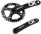 ZTZ Mountainbike 170 mm Kurbelgarnitur mit 104 BCD 32/34/36/38T Kettenblatt, Aluminiumlegierung MTB Kurbel schmal breit CNC runde Kettenblattschrauben passend für Mountainbike (34T, Schwarz)