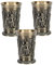 3 Stück Vintage Wein Schnapsglas, 6.2x4.2cm Mittelalterlicher Weinbecher, Retro Ägyptische Tasse Metallkelch für Motto Party Dekoration, Hochzeitsrequisite, Bar Supplies(3 stück)