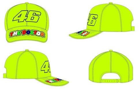Valentino Rossi Herren Vr46 Fan Hut, Fluo Yellow, Einheitsgröße