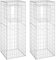 vidaXL 2X Gabionensäule Gabionen Gabione Säule Säulen Steingabionen Steinkorb Drahtkorb Gabionenkorb Terrasse Garten 50x50x140cm Eisen
