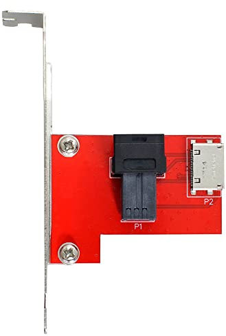 Xiwai Adaptateur PCI-Express 4.0 Mini SAS HD SFF-8643 vers Oculink SFF-8611 SFF-8612 PCBA femelle avec support